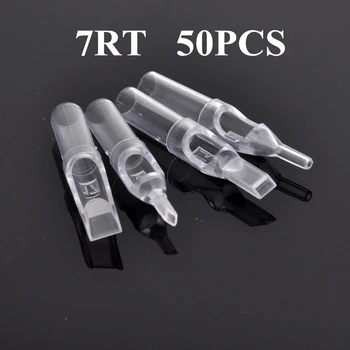 

7RT Tattoo Needle Clear Tips Round Sterilized Nozzle Disposable Permanent Makeup Tattoo Needles Tube 50pcs/box