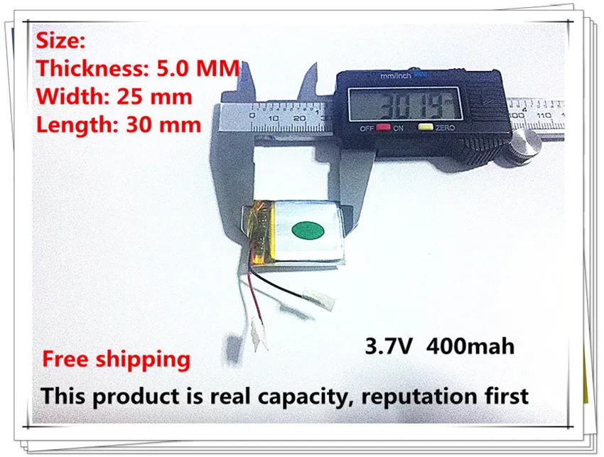 502530 400 мАч 3.7 В Литий-Полимерный Аккумулятор Аккумуляторная Батарея Для GPS Гарнитура Спикер Цифровые Продукты