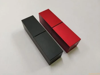 

Black red matte flat lipstick tube tube DIY homemade four square mouth wax tube lipstick tube tube#1231