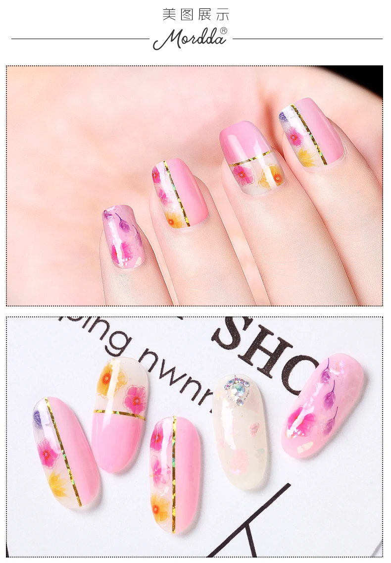 Nail Art sticker s Flowers 1 лист Lavander Nail wrap sticker ультратонкие наклейки для ногтей-12 наклеек s