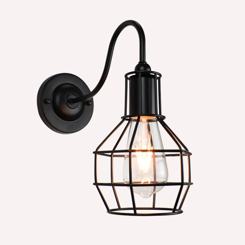 E27 винтажное промышленное деревенское настенное бра освещение приспособление