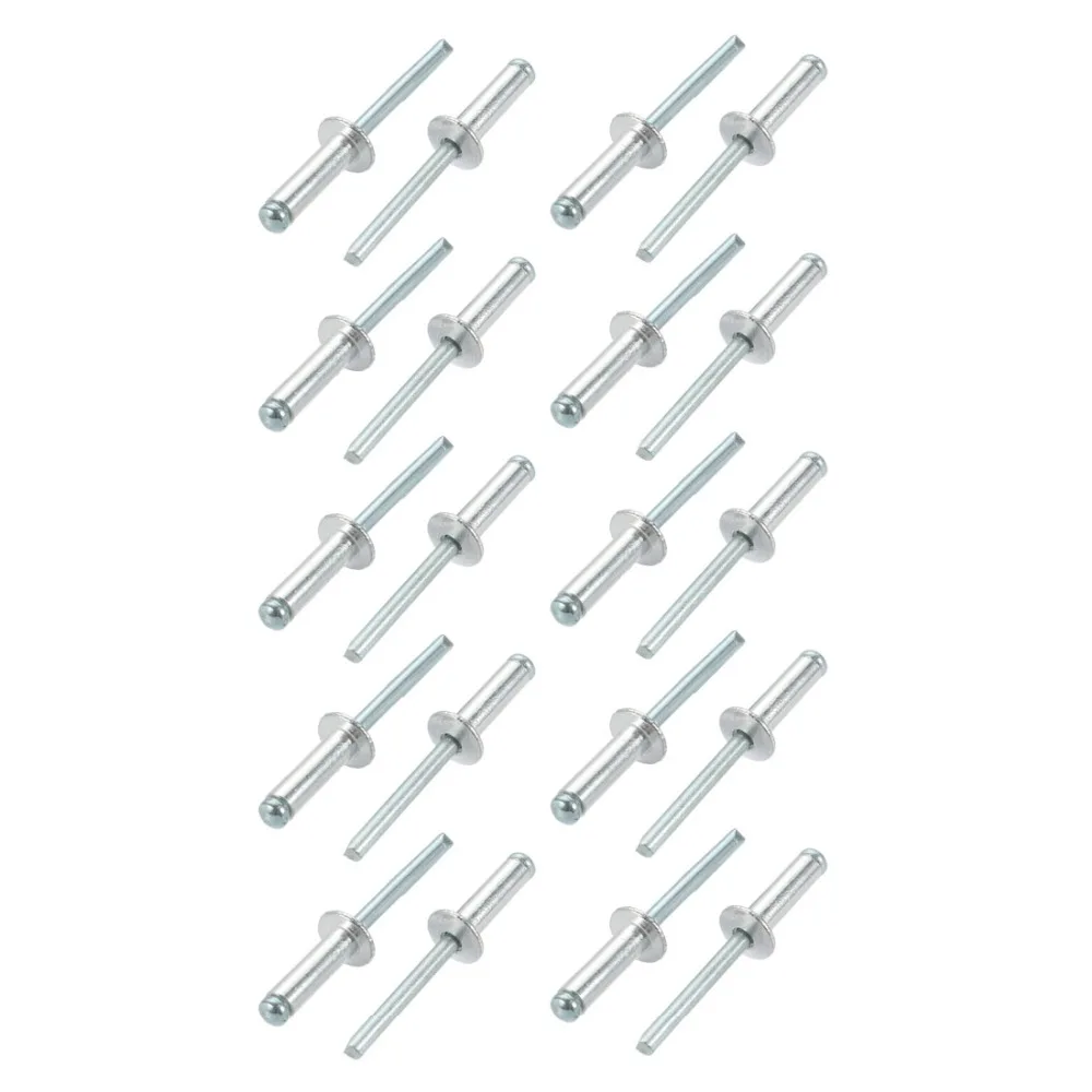 

20Pcs 6x20/25/30mm Aluminum Steel Open End Blind Rivets To Buildings Cars Ships Aircraft Machines Electrical Appliances Hardware