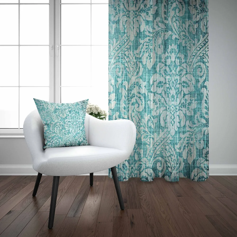 Best Else Green Vintage Authentic Ottoman Ethnic Design 3D Print Living Room Bedroom Window Panel Curtain Combine Gift Pillow Case