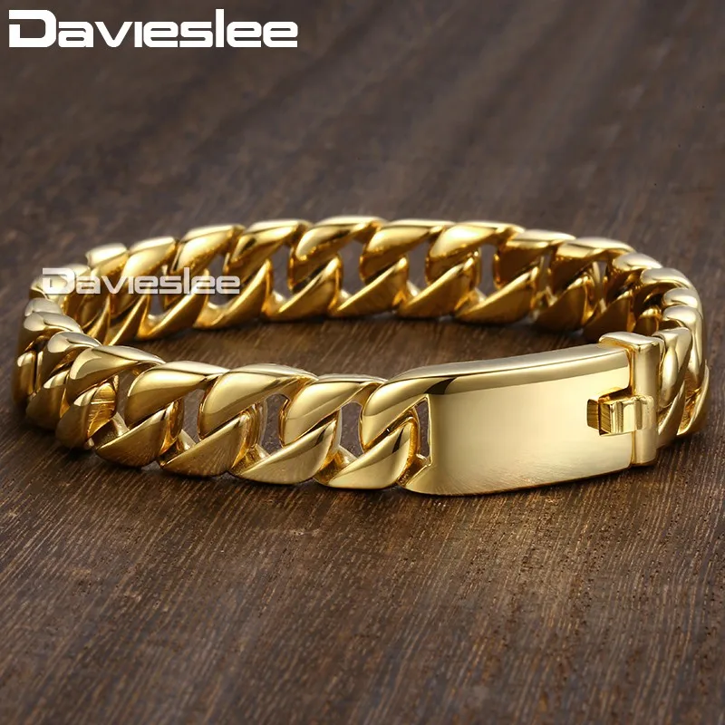 Мужской браслет с цепочкой Davieslee из нержавеющей стали 316L
