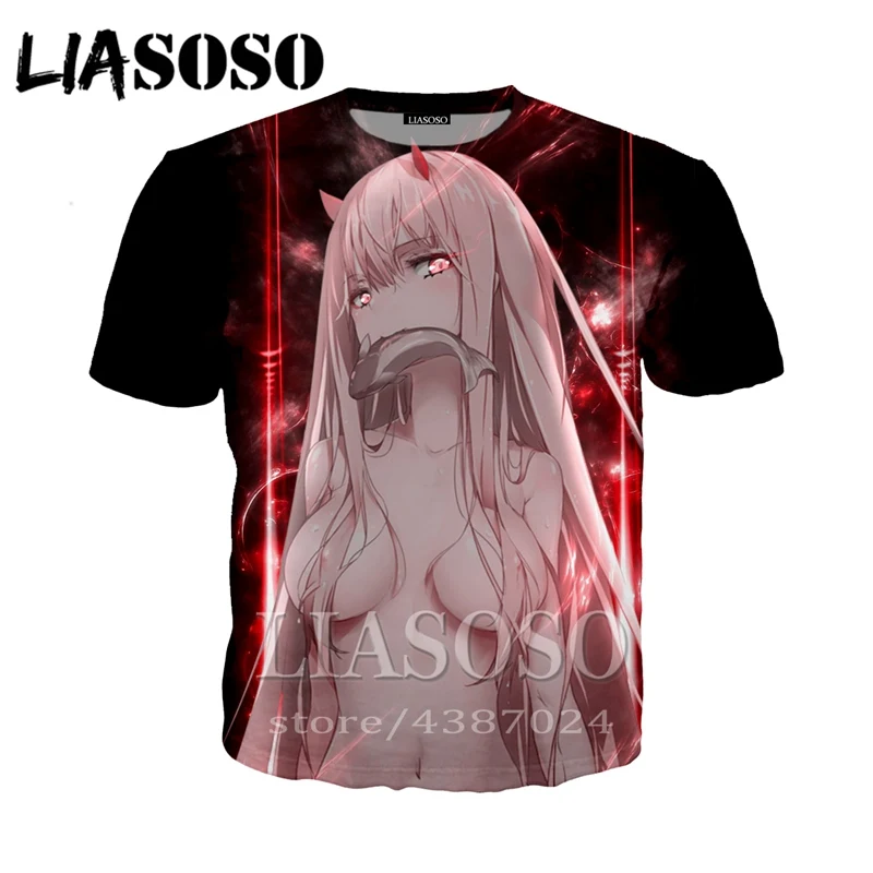 

LIASOSO Anime women Harajuku DARLING in the FRANXX Zero two 3D Print streetswear T shirt/Hoodies/Sweatshirt hoody men tshirt new