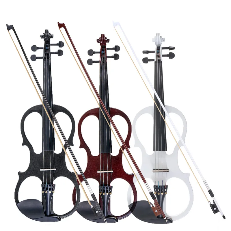 Buy 4/4 Electric Acoustic Violin Basswood Fiddle with