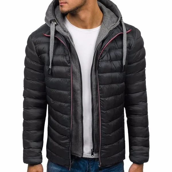 Zogaa S-3XL плюс Размеры Для Мужчин's Модная куртка осень-зима Hooded Puffer хлопковое пальто