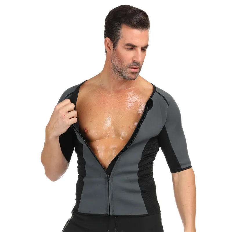 Мужской жилет корсет пот тренировка для тела майка неопреновый утягивающий пояс Мужской тренировки сжимающий корсет Корректирующее белье корсет
