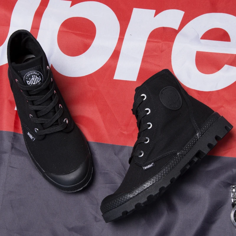 Big Size 36-48 Yards Canvas Shoes Men Round Head Quality High-Top Lace-Up Breathable Soft Flats Footwear Outdoor Casual Shoes (3)