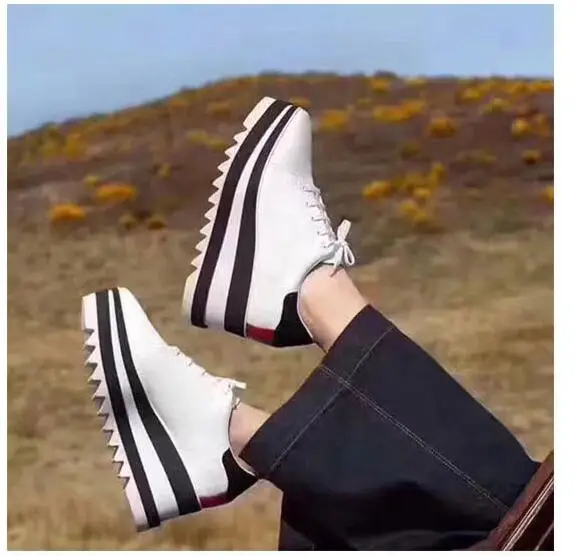 as as Plate Talon Picture Picture pu Plat as Picture Couleur Semelle Épaisse Chaussures Ciel forme Rayé Hauteur Beige Coins Croissante Dames Mixte Femmes Casual Étoiles TtqHwA