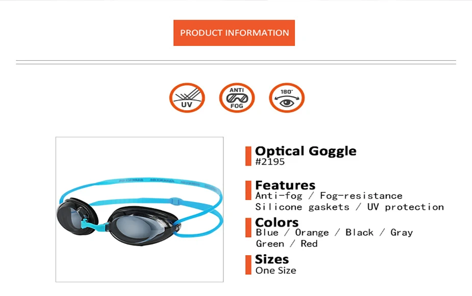Barracuda Dr. B оптические очки для плавания гидродинамические профильная рамка Силиконовые печати Анти-туман УФ-защита для взрослых зеленый #2195