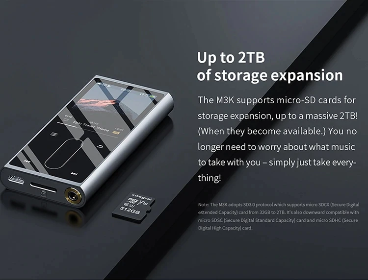 FIIO M3K мини HIFI Hi-Res без потерь портативный музыкальный плеер MP3 AK4376A ЦАП чипы Высокая точность записи