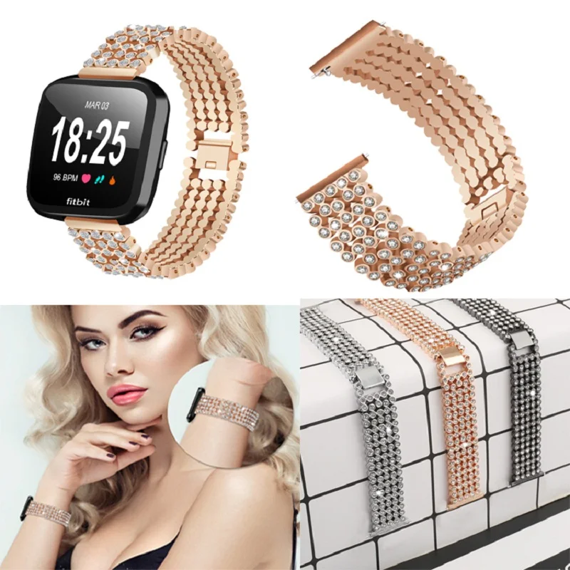 Rhinestone Watch band Replacement Wrist Watch Strap for