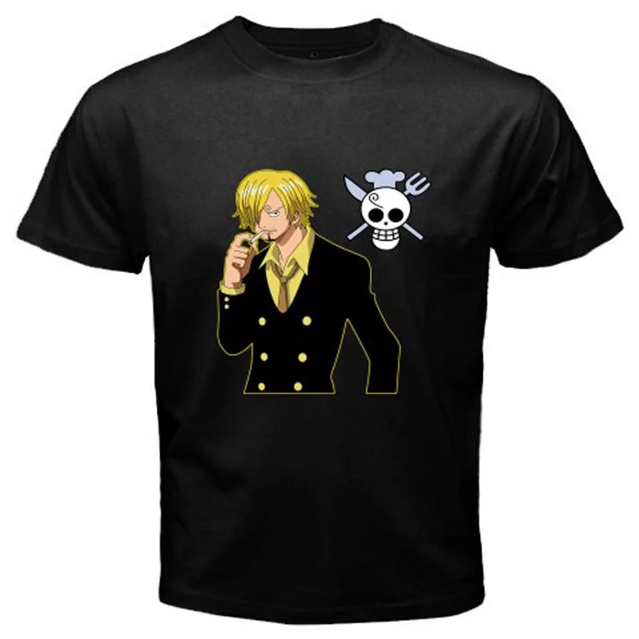 Графический Футболки Экипаж Шеи Новый Санджи One Piece Аниме Манге Луффи мужская