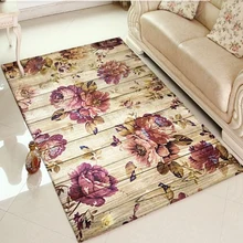 Еще коричневый ретро дерево на розовые листья 3d печать Нескользящая микрофибра Гостиная декоративный современный моющийся коврик