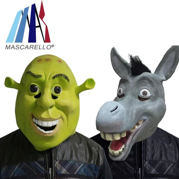 

High Quality Shrek mask Halloween Movie Party Donkey Mask Halloween Cosplay Masquerade Fancy Dress
