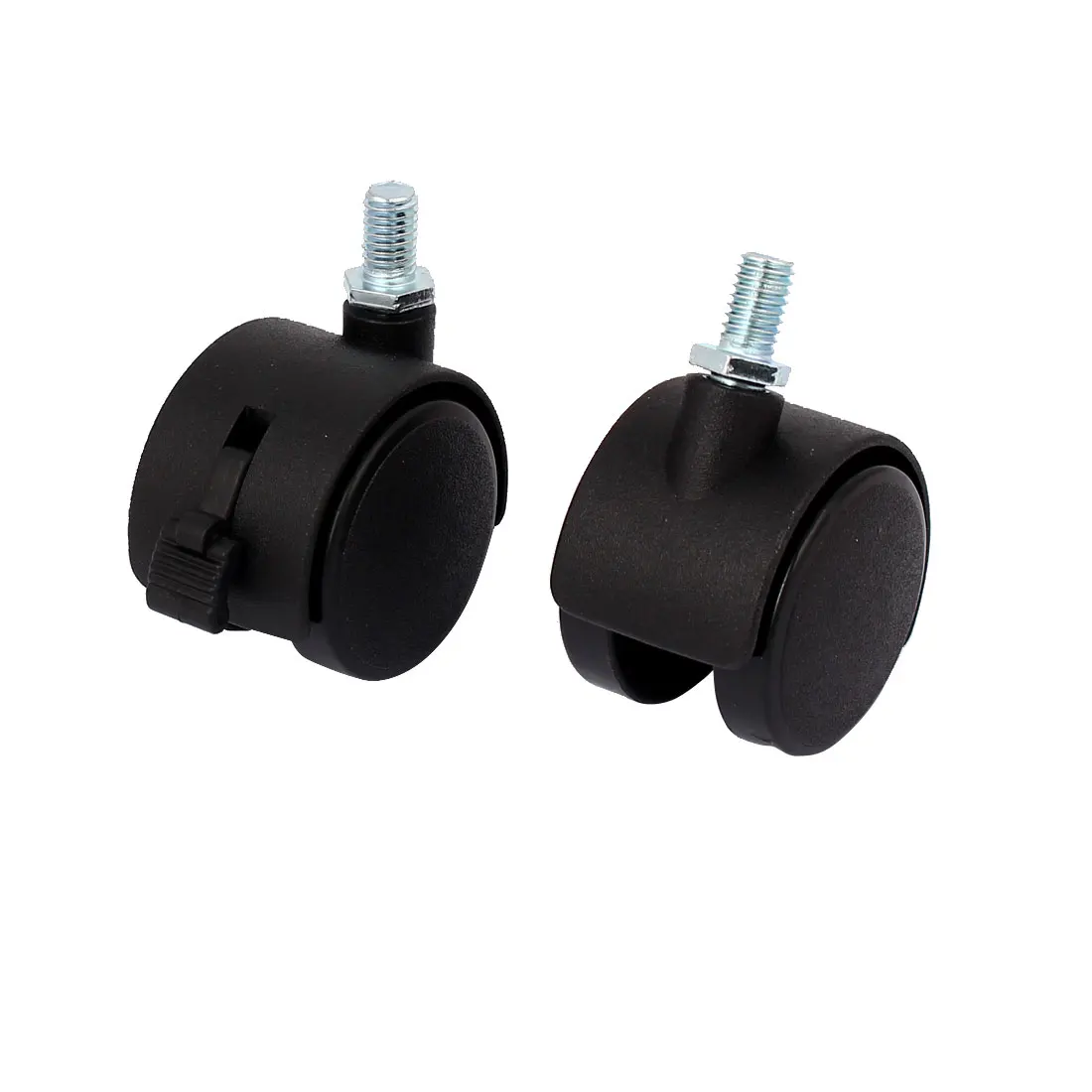 

UXCELL 38Mm Dia Twin Wheel M8 Threaded Stem Connector Brake Chair Casters 2Pcs