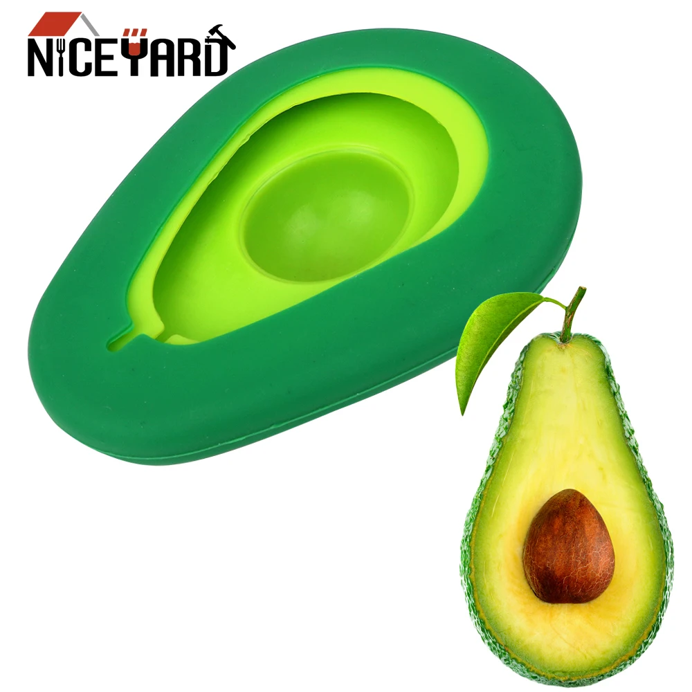 

NICEYARD 2pcs Avocado Saver Wrap Food Huggers Foldable Silicone Friut Preservation Seal Cover Fresh Keeping Lids Kitchen Tool