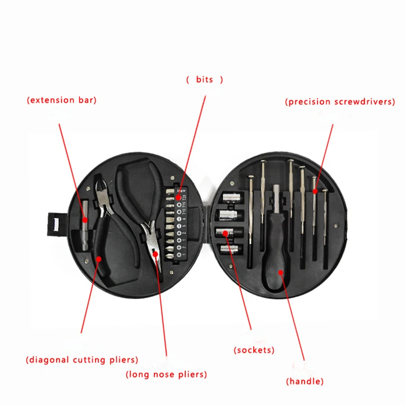 Горячая 24 шт. набор инструментов для ремонта автомобиля набор инструментов бытовые комбинированные наборы инструментов для подарка авто