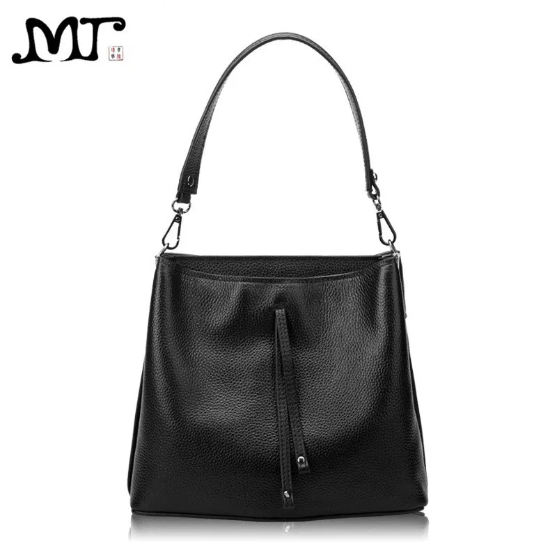 

MJ Brand Design Female Bags Simple Fashion Women's Genuine Leather Tote Bag Solid Color Cross Body Shoulder Bag for Mother