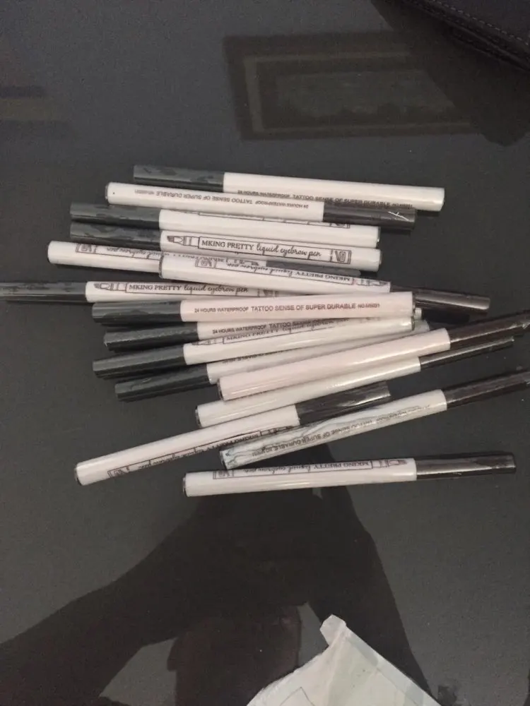Eyebrow Microblading Tattoo Ink Pen ***FREE 3Pcs eyebrow shaper*** photo review