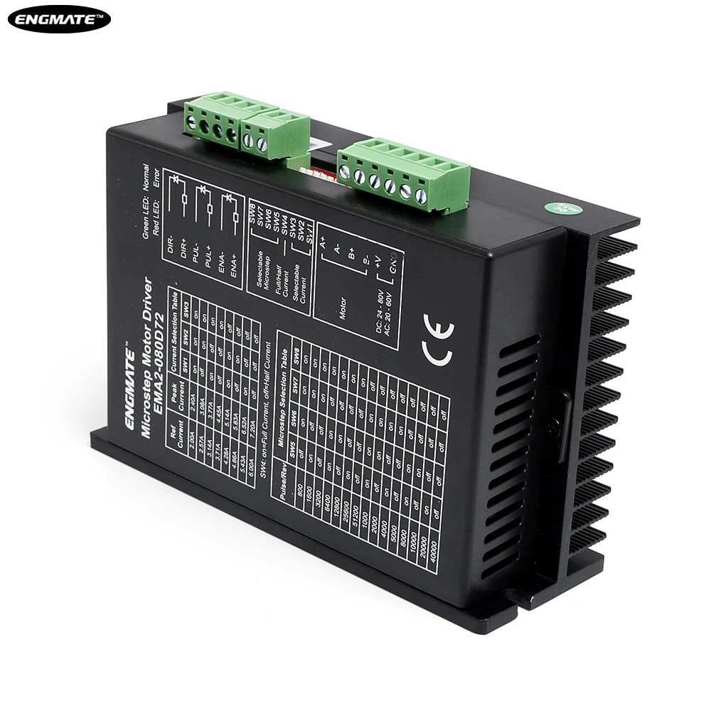 ENGMATE EMA2 080D72 Драйвер шагового двигателя для DIY Nema 34 42 ЧПУ|Драйвер двигателя| |