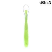 Baby Soft Silicone Feeding Spoon Baby Spoon Tableware 5 Colors