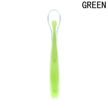 

Baby Soft Silicone Feeding Spoon Baby Spoon Tableware 5 Colors