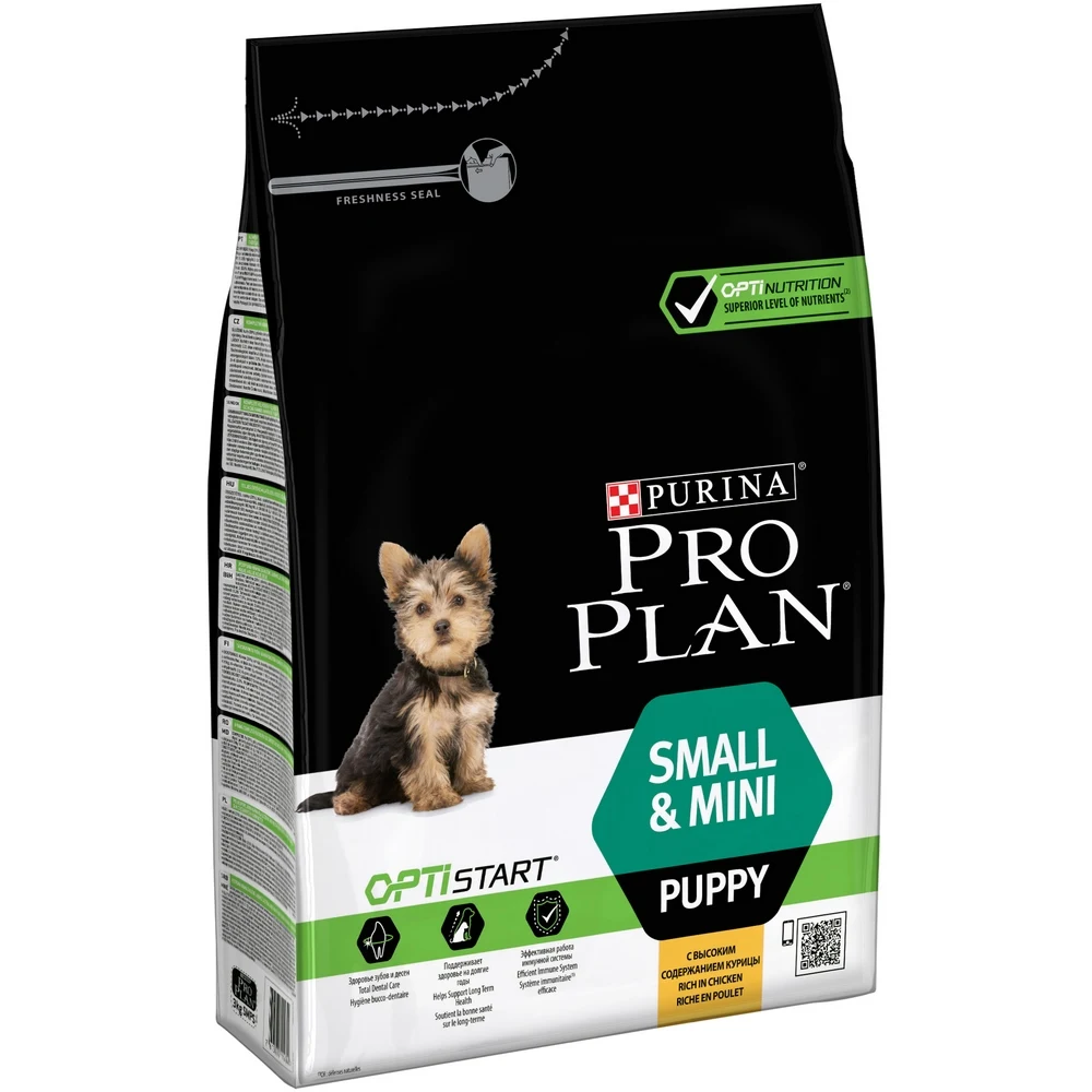 Pro Plan Small& Mini Puppy корм для щенков мелких и карликовых пород, Курица, 3 кг