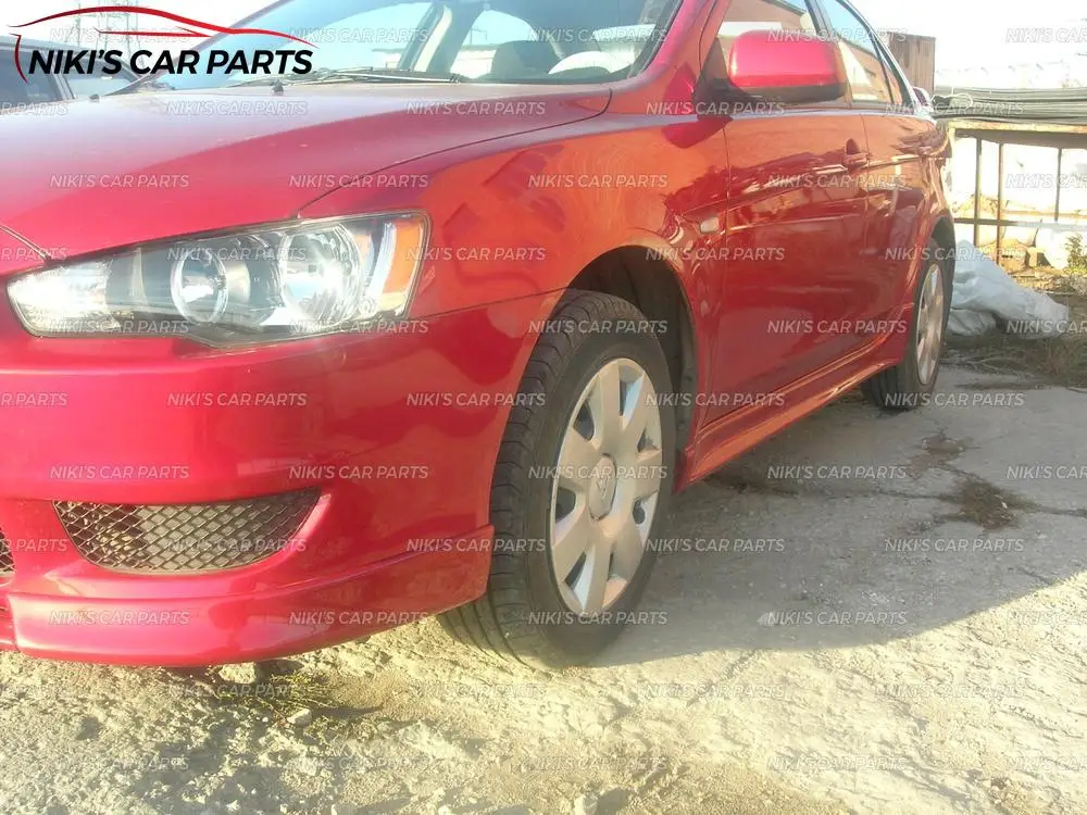 Внешние накладки на пороги для Mitsubishi Lancer X 2007-, боковые юбки, АБС-пластик, комплект для тела, аэродинамические накладки, спортивный автомобиль, Стайлинг, тюнинг