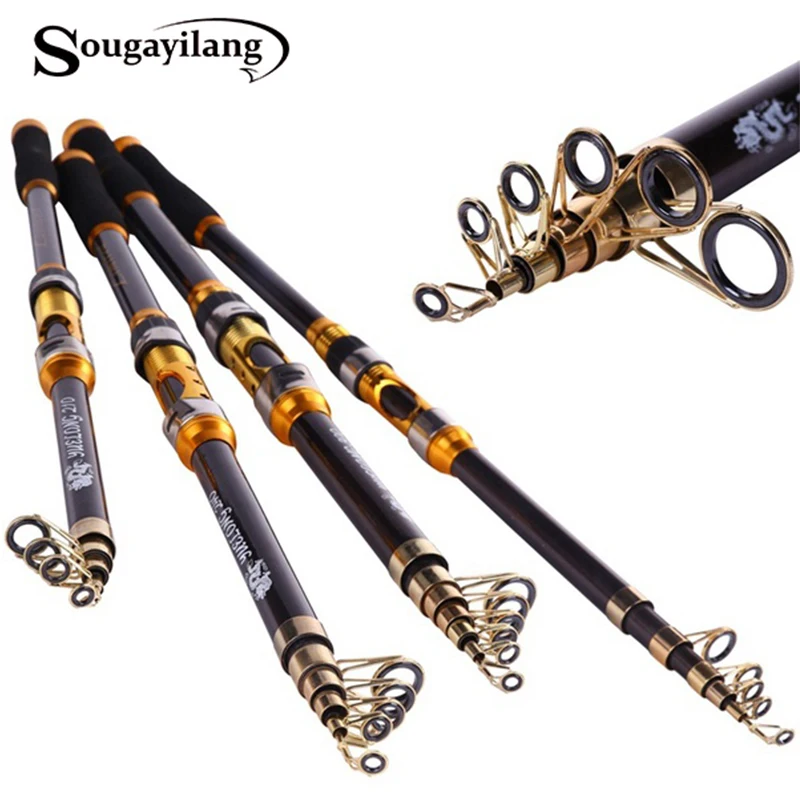 Sougayilang Spinning Fishing Rod Carbon Fiber 99 Trout Carp Telescopic