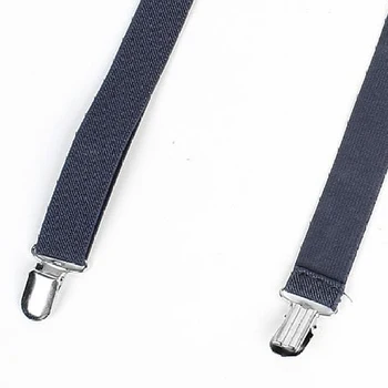 

NEW Women Men Clip-on Adjustable Pants Elastic Y Back Suspender Braces - Gray