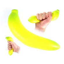 New 1PC Squeeze Banana Ball Stress Pressure Relief Relax Novelty Fun Gifts Geek Gadget Vent Gag Toy Funny Anti Stress Ball Toys