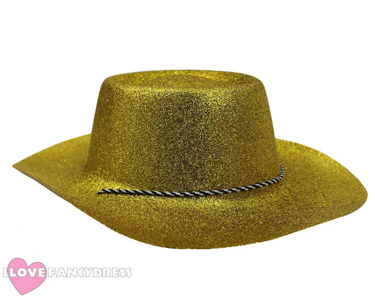 Dewasa Glitter Topi Koboi Merah Hijau 