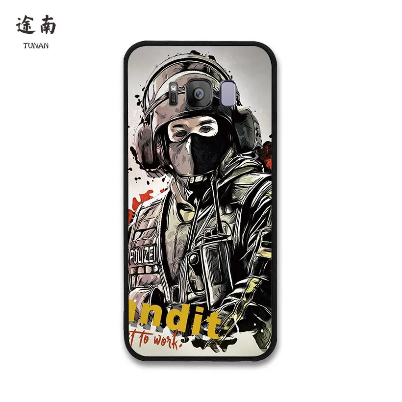 Прохладный rainbow six осада gema Coque принципиально для Samsung S8 Plus S7 край J3 2015 2016 2017 A320
