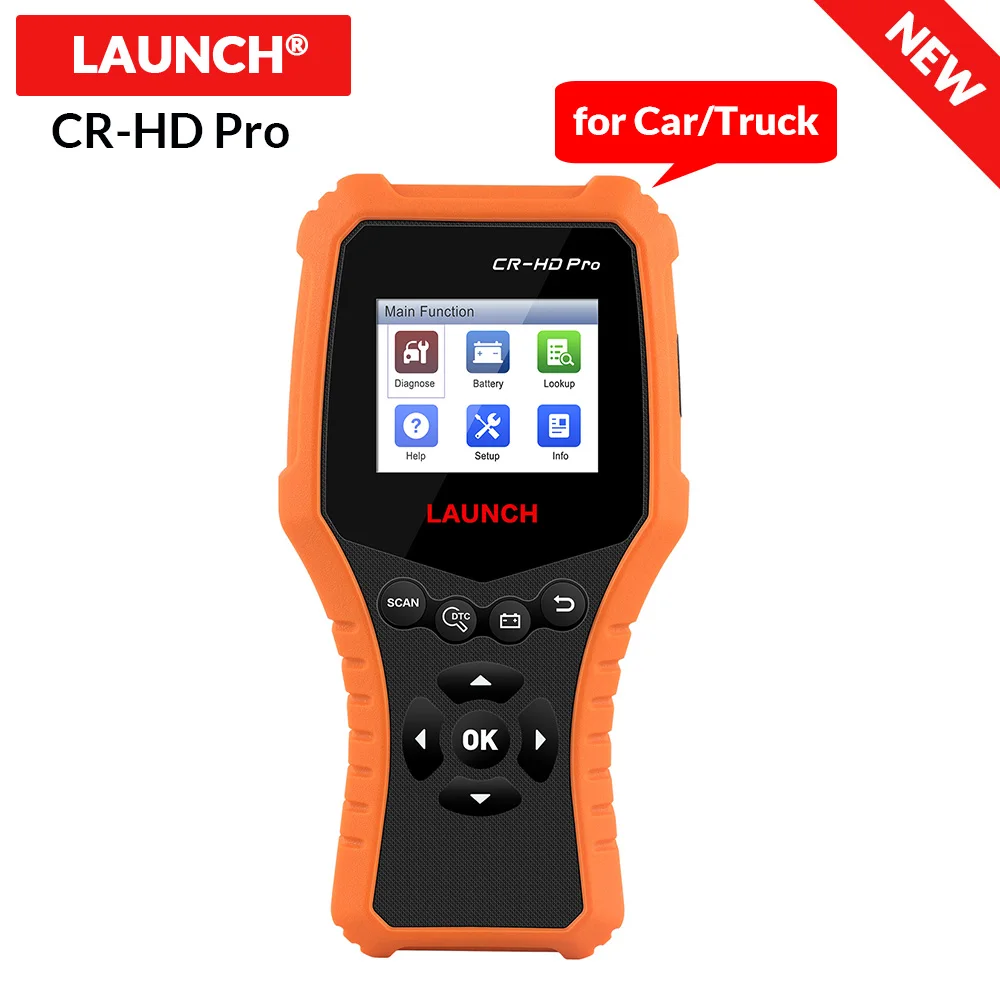 

Launch X431 CR-HD Pro 12v car 24v truck diangnostic tool full obd2 code reader Scanner battery voltage test pk CR3001 CR319