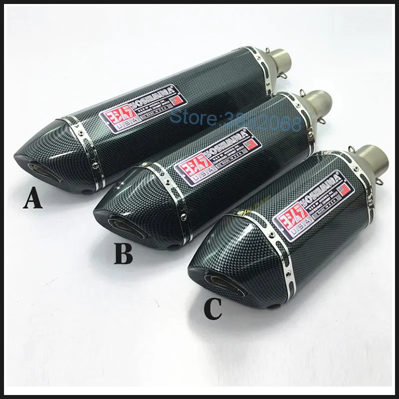 

Total Length 570mm/470mm/380mm Motorcycle Yoshimura Exhaust Muffler Motobike Carbon Fiber Face Muffler Escape With DB Killer