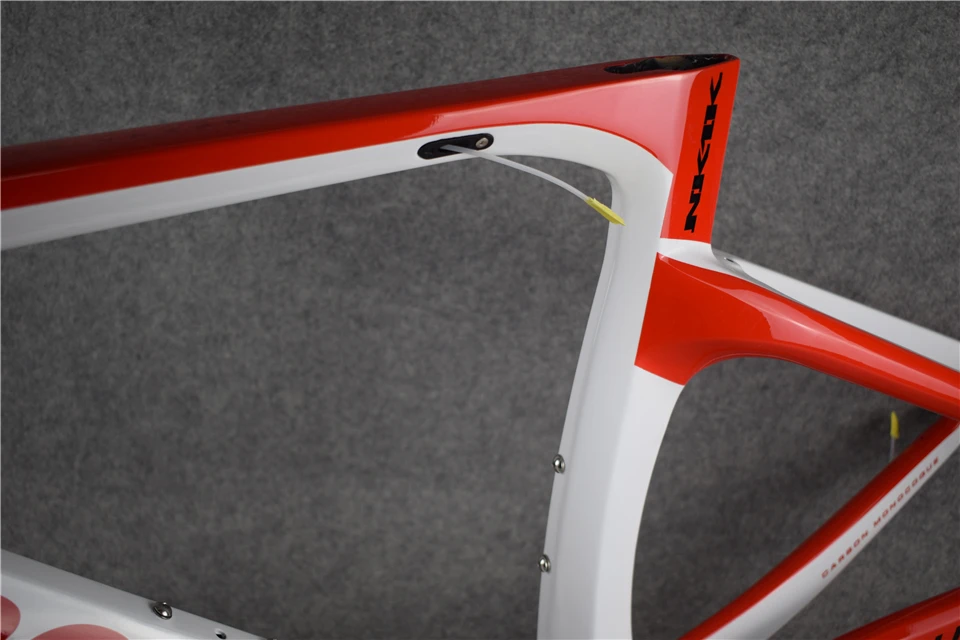 Best T1000 3K/1K White-Red MCipollini NK1K carbon road bike frame CARROWTER bicycle frameset with Matte/Glossy for selection 3