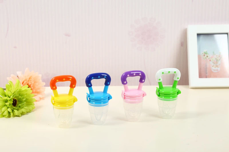Colorful Baby Fruits And Vegetables Bite Bags Infant Teether Pacifier Reassure Chlidren Silicone Buckle Drinkers  (16)