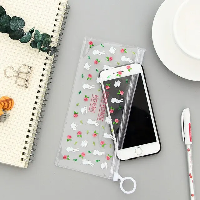 Mysterious-Small-Flowers-Animals-PVC-Waterproof-Pencil-Cases-Stationery-Storage-Office-School-Supplies-Pencil-Bags-Pencil_5