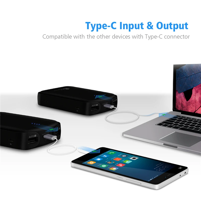 

Type-C 12000mah Power Bank 18650 Dual USB Mobile Phone Charger Powerbank For iPhone 7 6 6s Xiaomi mi5 Redmi3 Pover Bank