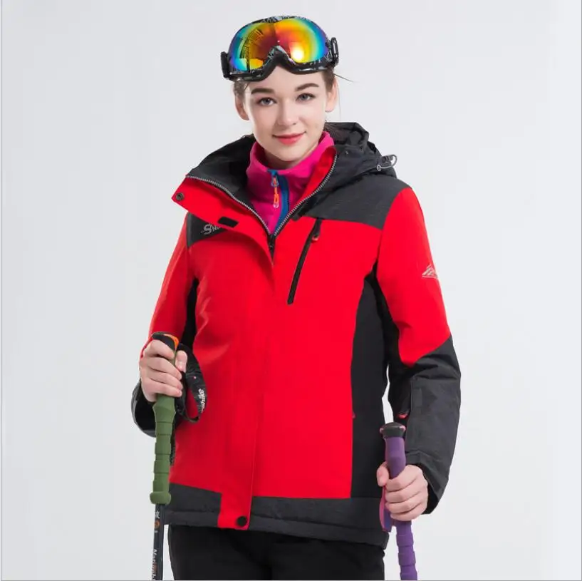Color 2 LANLAKA женские лыжные куртки для пеших прогулок ветрозащитная водонепроницаемая Спортивная одежда для улицы зимняя одежда супер теплая Лыжная Женская Новинка - Цвет: Color 2