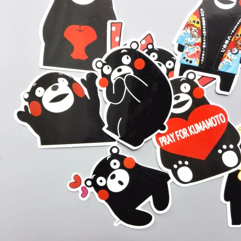 8 шт. японский милый медведь Кумамото стикер с рисунком из мультфильма для автомобиля ноутбука багаж скейтборд телефон наклейка Дети игрушечные наклейки