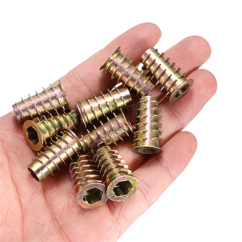 10 шт. винтов с шестигранным приводом вставные втулки резьбой 11 размеров гайки d