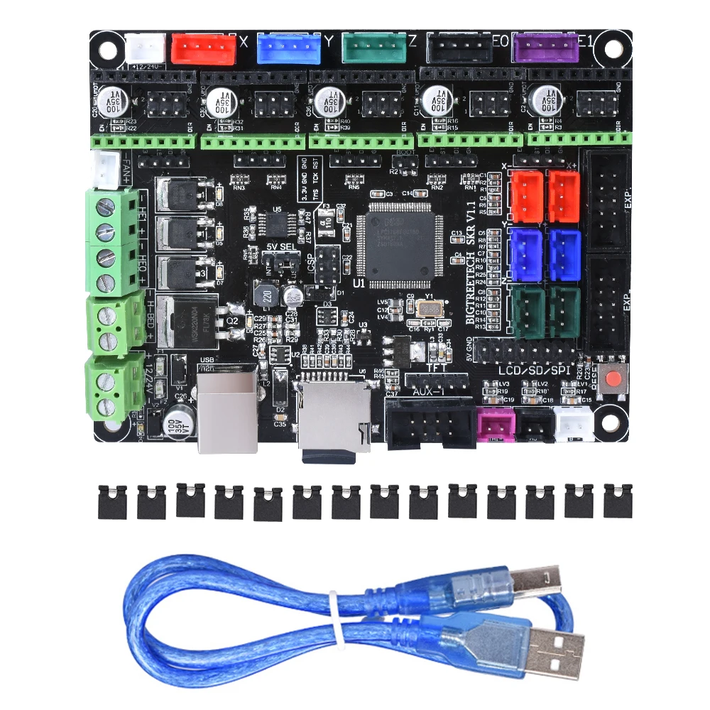 BIGTREETECH SKR V1.1 плата управления 32 бит с ARM cpu открытым исходным кодом гладкая доска