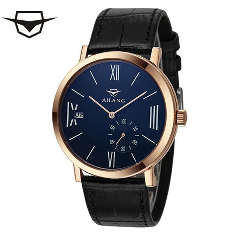 

AILANG men's mechanical seagull watch cool fashion simple independent small seconds dial waterproof watch belt table