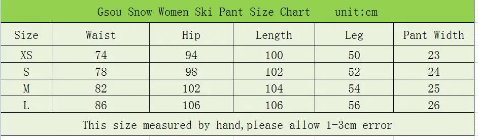 womenpant size reference