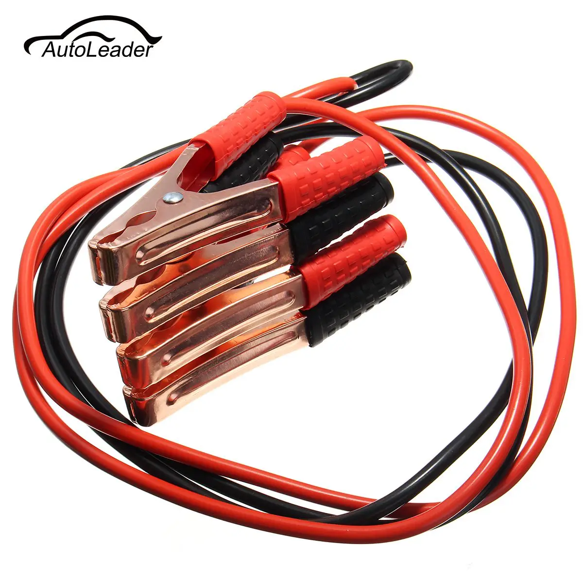 

a Pair Auto Battery Line Emergency Cable Black Red 2M 500AMP Copper Wire Line Cable Clip Power Charging Jump Start Leads