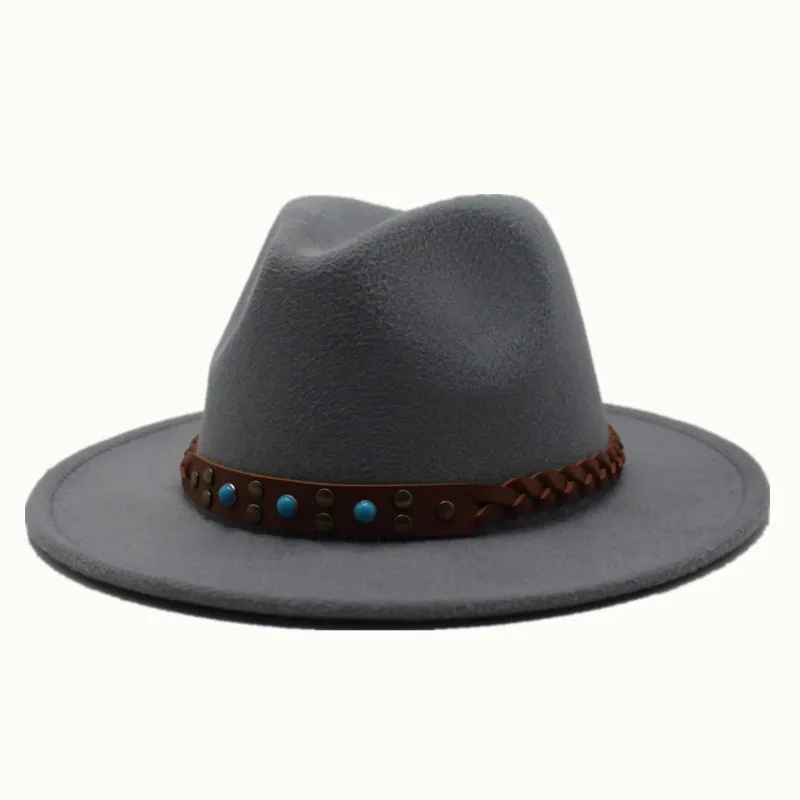 Seioum Wool Wide Brim Fedora Pure Felt Bowler Hat Dome Bucket Hat For Women British Style Feminino Jazz Church Vintage Men Hat