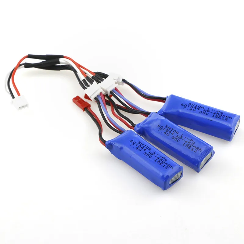 Комплект аккумуляторов Lipo 7 4 в 450 мАч 35C с зарядным кабелем 3 1 для Emax Babyhawk FPV
